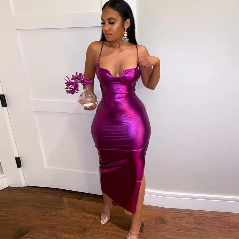 sexy purple dress